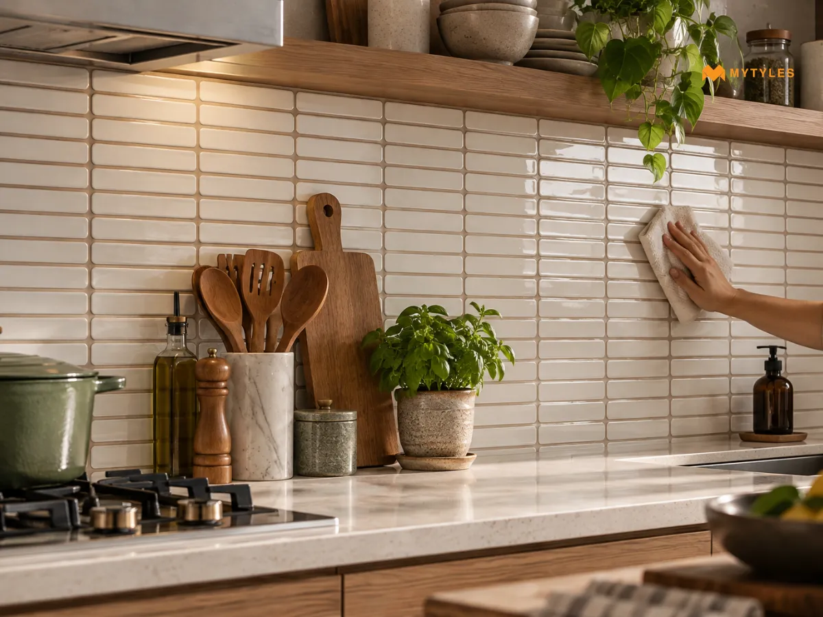 Cleaning and Maintaining a KitKat Tile Backsplash